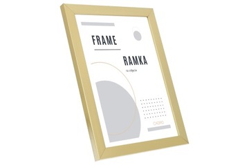 Фоторамка А4 21х30 см золотая для фотографий на дипломном плакате КАДРО