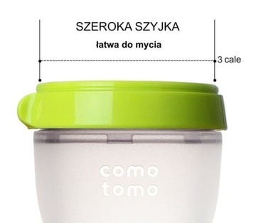 Comotomo Силиконовая бутылочка Антиколик 250мл 3мес+