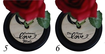 Вечная роза в СТЕКЛЯННОМ куполе СВЕТОДИОДНАЯ ГРАВИРОВКА красная ДЕНЬ СВЯТОГО ВАЛЕНТИНА ЖЕНСКИЙ ДЕНЬ