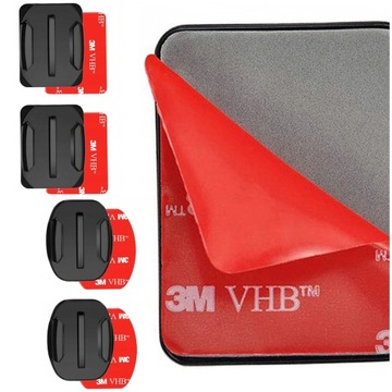 Комплект из 4 клеев 3М и клейкого крепления для спортивных камер GoPro.