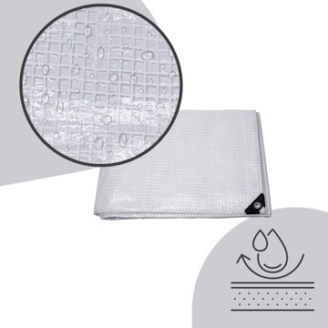 PLANDEKA 4x5 PRZEŹROCZYSTA MOCNA 100g ZBROJONA UV+