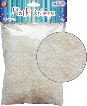 PŁATKI ŚNIEGU dekoracja 80g SZTUCZNY ŚNIEG