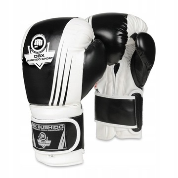 RĘKAWICE BOKSERSKIE SPARINGOWE Z SIATKĄ BOKS KICKBOXING BUSHIDO 2v3A 14 oz