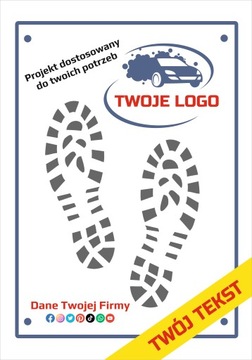 Dywaniki samochodowe, logo nadruk KOLOROWY 500 szt