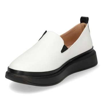 ТУФЛИ ЖЕНСКИЕ VINCEZA, ЭСПАДРИЛЬИ БЕЛЫЕ НА ПЛАТФОРМЕ, НАТУРАЛЬНАЯ КОЖА, размер 38