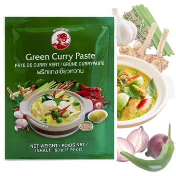 Pasta CURRY ZIELONA 50g GREEN COCK BRAND TAJLANDIA