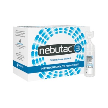 NEBUTAC 3% ROZTWÓR NACL DO INHALACJI 30 AMPUŁEK PO 4 ML