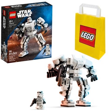 KLOCKI LEGO STAR WARS 75370 MECH SZTURMOWCA PREZENT NA DZIEN DZIECKA +TORBA
