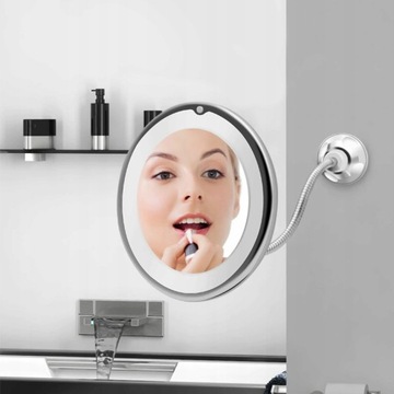 СВЕТОДИОДНОЕ КОСМЕТИЧЕСКОЕ НАСТЕННОЕ ЗЕРКАЛО ДЛЯ МАКИЯЖА, УВЕЛИЧИВАЮЩЕЕ, С ПОДСВЕТКОЙ