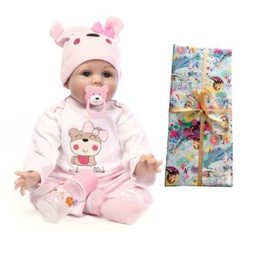 REALISTYCZNA LALKA REBORN KEIUMI – 55 CM, RÓŻOWA, NIEMOWLĘ, JAK ŻYWE
