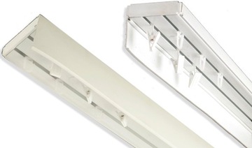 Комплект потолочных направляющих из ПВХ с двойной направляющей, 290 см + КРЫШКА