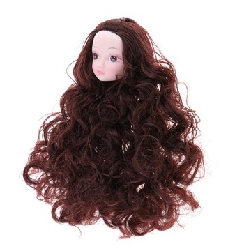 1/6 głowa lalki BJD z kręconą peruką do lalek z przegubami kulowymi DIY zam