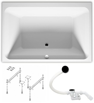 WANNA RIHO CASTELLO 180x120 BB77+NOGI+SYFON CZARNY