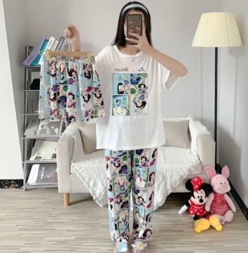 Женская пижама ФУТБОЛКА+ШОРТЫ+БРЮКИ 3в1 (К204)