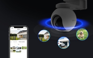 Перезаряжаемая IP-камера EZVIZ EB8 LTE GPS поворотная 2K 10400 мАч