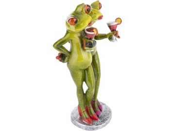 Декоративная фигурка лягушки 18 х 10 х 7 см Две дамы-лягушки с напитками Друзья