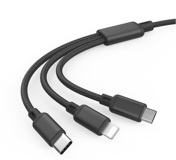 Кабель 3в1 для Lightning, Type C, mini USB — iPhone