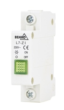 LAMPKA KONTROLNA 1P ZIELONA BEMKO
