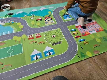 MATA PODŁOGOWA MIASTECZKO, DROGA, ulica tor dla dzieci plac zabaw 1x2m DUŻY