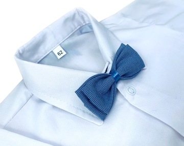 РУБАШКА + ГАЛСТУК, белая деловая, 74 см + 6 м