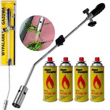 ТЕПЛОВАЯ ГОРЕЛКА ТЕПЛОВАЯ ГОРЕЛКА ГРИЛЬ ДЛЯ ГАЗОВЫХ КАРТРИДЖЕЙ + 4 КАРТРИДЖА