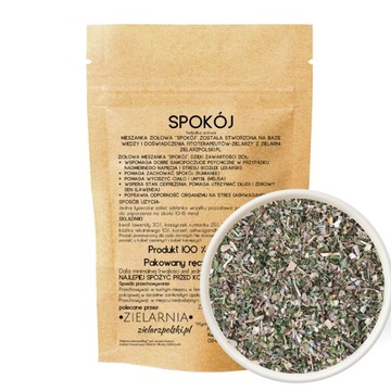 SPOKÓJ zioła na uspokojenie RELAKS WYCISZENIE adaptogeny ASHWAGANDHA
