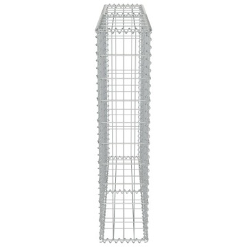 Габионная стена с крышками, оцинкованная сталь, 100x20x100 см