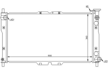 CHLADIČ MOTORU NISSENS 0K9A215200 OK9A215200 KA