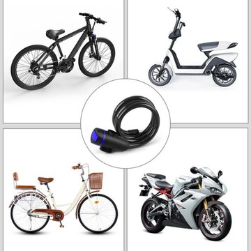 ВЕЛОСИПЕДНЫЙ ЗАМОК ВЕЛОСИПЕДНЫЙ ЗАМОК КЛЮЧ БЕЗОПАСНОСТИ ПРОЧНЫЙ КАБЕЛЬ