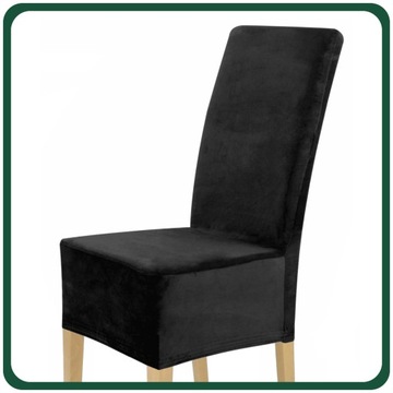 Чехол на СТУЛ XXL, ЧЕРНЫЙ ЭЛАСТИЧНЫЙ ВЕЛЮР