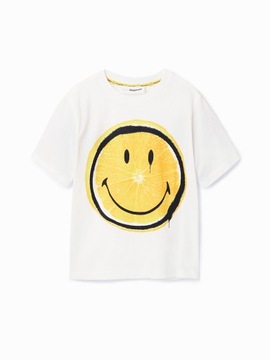 DESIGUAL T-Shirt Biały