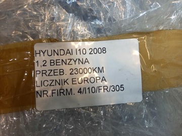 HYUNDAI I10 07-12 1.2 BENZÍN PŘÍSTROJOVÁ DESKA BUDÍK EVROPA