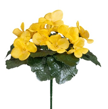Fiołek bukiet kwiatów żółtych sztuczny do kompozycji dekoracji