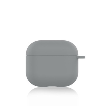ETUI DO AIRPODS PRO 1/2 Z KARABINKIEM - SZARY