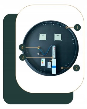 СВЕТОДИОДНОЕ ЗЕРКАЛО для ВАННОЙ 60 см КРУГЛОЕ КОЛЕСО С ПОДСВЕТКОЙ И СВЕТОДИОДНОЙ ПОДСВЕТКОЙ ФРЕЗИЯ