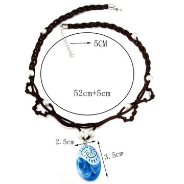 STRÓJ PRZEBRANIE SUKIENKA VAIANA NASZYJNIK 122/128