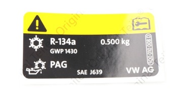 NAKLEJKA INFORMACYJNA 'AC' NA PAS PRZEDNI PAG