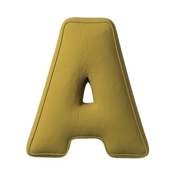 Yellow Tipi Poduszka literka A zielony