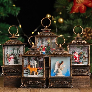 Рождественский фонарь с подсветкой, рождественский декоративный декор для