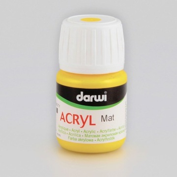 Farba akrylowa matowa 30 ml, żółta