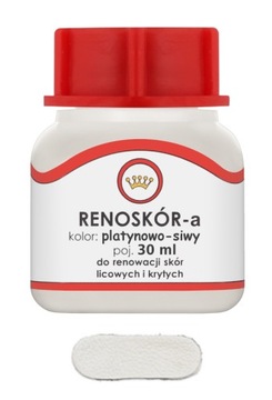 RENOSKÓR FARBA LAKIER DO SKÓRY PLATYNOWO SIWY