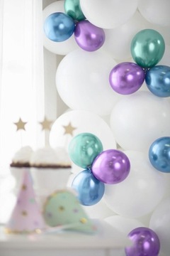 Balony Glossy 12 cm - Ciemny Srebrny - 50 szt