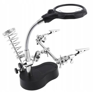 Набор держателей для захватов третьей руки, лупа, светодиодная подсветка