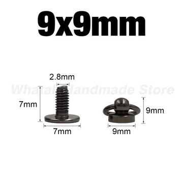 Металлические шипы и шпильки винта Gunblack для кожаного ремесла заклепок пули