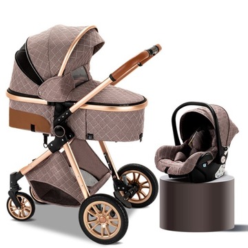 ДЕТСКАЯ КОЛЯСКА 3в1, СИДЕНЬЕ ДЛЯ КОЛЯСКИ, ГОНДОЛА, ЛЕГКАЯ, МНОГОФУНКЦИОНАЛЬНАЯ, БЕСПЛАТНО