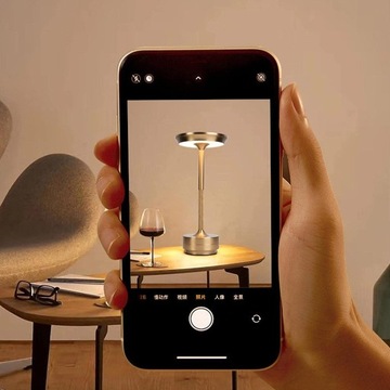 БЕСПРОВОДНАЯ СВЕТОДИОДНАЯ СЕНСОРНАЯ НАСТОЛЬНАЯ ЛАМПА, ДИММИРУЕМАЯ, ЗОЛОТО