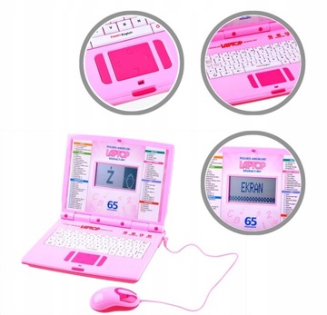 LAPTOP DLA DZIECI PL/ANG EDUKACYJNY 65 OPCJI + USB