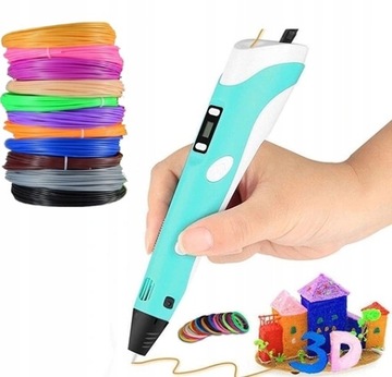 ZESTAW DŁUGOPIS DRUKARKA 3D PEN + WKŁADY MIX 155m