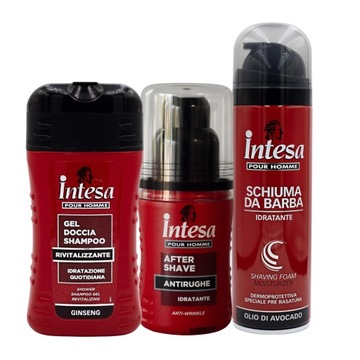 Intesa zestaw żel pod prysznic + balsam po goleniu+ pianka do golenia