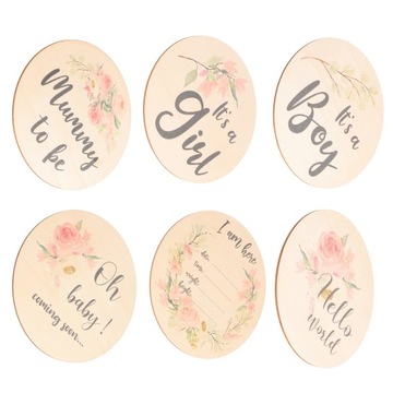 Бумажные карточки с ежемесячными достижениями ребенка, 6 шт.